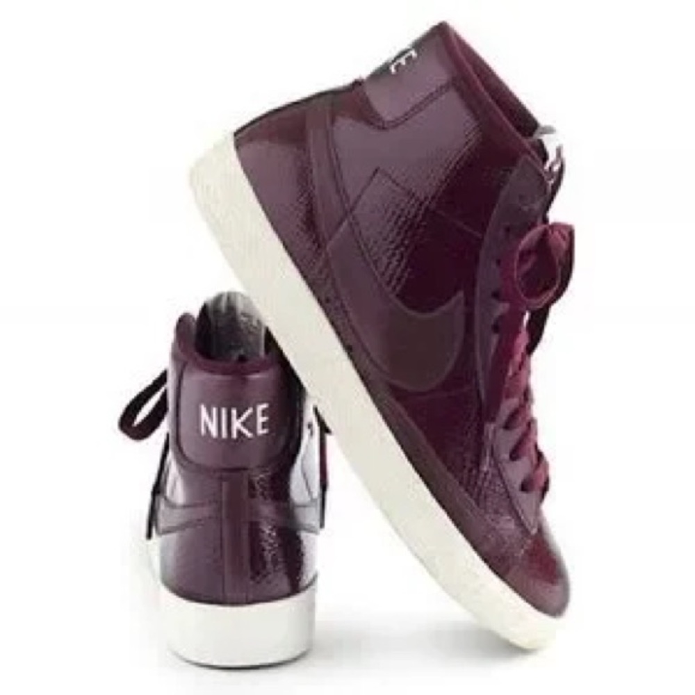 Nike Blazer Hightop sneaker patent burgundy crocodile special edition
